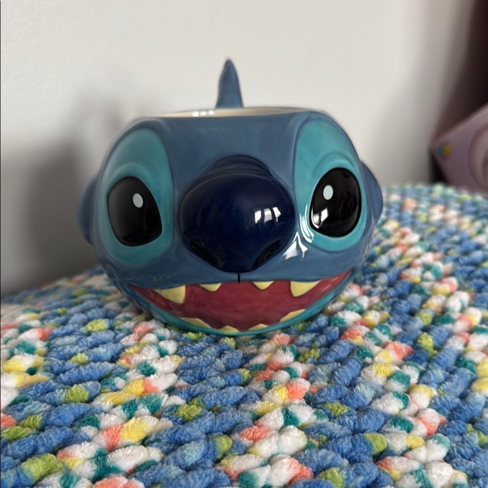 Disney Parks Stitch Face Head Mug